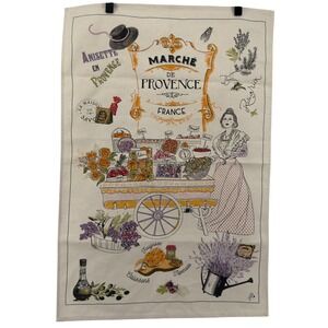 Torchons & Bouchons Tea Towel Provence Market Kitchen Linen Tapestry Made France